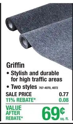 Menards INDOOR/OUTDOOR CARPET & TURF Griffin offer