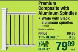 Menards RAILING Premium Composite with Aluminum Spindles offer