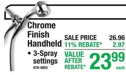 Menards Niagara Chrome Finish Handheld offer