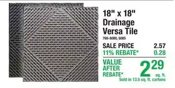 Menards 18 x 18 Drainage Versa Tile offer