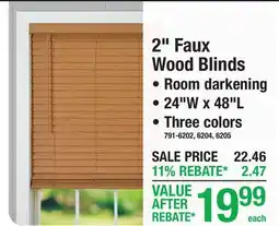 Menards BLINDS & SHADES 2 Faux Wood Blinds offer