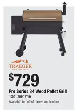 The Home Depot TRAEGER Pro Series 34 Wood Pellet Grill offer