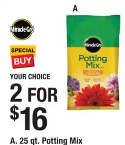 The Home Depot MIRACLE GRO 25 qt. Potting Mix offer
