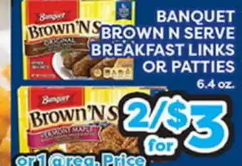 Torres Supermercado BANQUET BROWN N SERVE BREAKFAST LINKS OR PATTIES offer