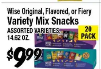 Western Beef Wise Original, Flavored, or Fiery Variety Mix Snacks offer
