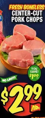Western Beef FRESH BONELESS CENTER-CUT PORK CHOPS offer