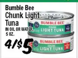 Western Beef Bumble Bee Chunk Light Tuna offer
