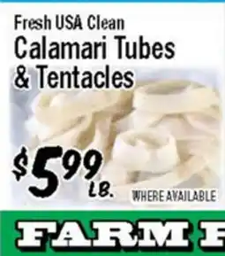 Western Beef Fresh USA Clean Calamari Tubes & Tentacles offer