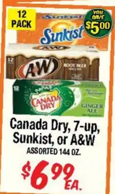 Western Beef Canada Dry, 7-up, Sunkist, or A&W offer
