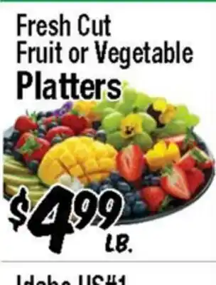 Western Beef Fresh Cut Fruit or Vegetable Platters offer