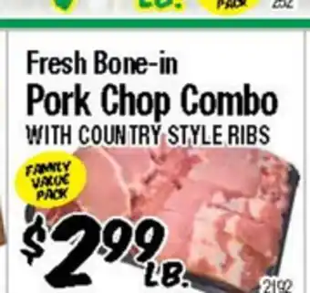 Western Beef Fresh Bone-in Pork Chop Combo WITH COUNTRY STYLE RIBS offer