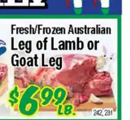 Western Beef Fresh/Frozen Australian Leg of Lamb or Goat Leg offer
