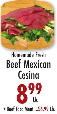 Garden Fresh Market Homemade Fresh Beef Mexican Cesina offer