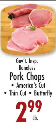 Garden Fresh Market Gov't Insp. Boneless Pork Chops offer