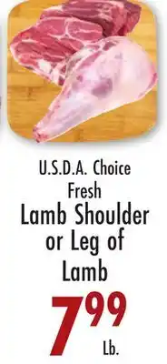 Garden Fresh Market U.S.D.A. Choice Fresh Lamb Shoulder or Leg of Lamb offer