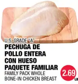 Carnicerias Jimenez FAMILY PACK WHOLE BONE-IN CHICKEN BREAST offer
