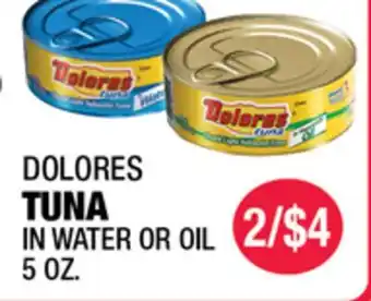 Carnicerias Jimenez DOLORES TUNA IN WATER OR OIL offer