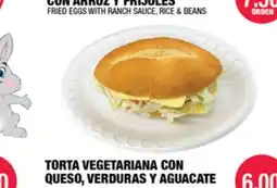 Carnicerias Jimenez TORTA VEGETARIANA CON QUESO, VERDURAS Y AGUACATE offer