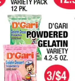 Carnicerias Jimenez D'GARI POWDERED GELATIN VARIETY offer