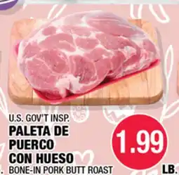 Carnicerias Jimenez U.S. GOV'T INSP. PALETA DE PUERCO CON HUESO offer