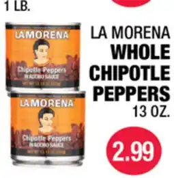 Carnicerias Jimenez LA MORENA WHOLE CHIPOTLE PEPPERS offer