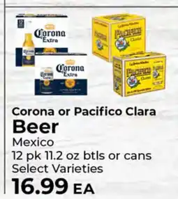 Sunset Foods Corona or Pacifico Clara Beer offer