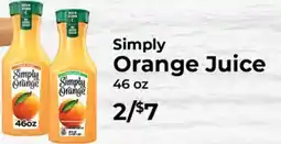 Sunset Foods Simply Orange Juice offer