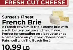 Sunset Foods Sunset's Finest French Brie offer