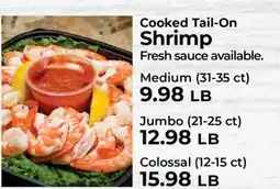 Sunset Foods Cooked Tail-On Shrimp offer