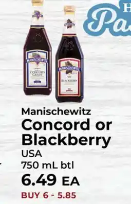 Sunset Foods Manischewitz Concord or Blackberry offer