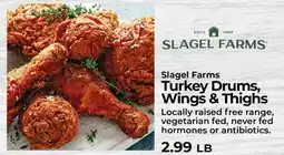 Sunset Foods Slagel Farms Turkey Drums, Wings & Thighs offer