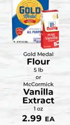 Sunset Foods Gold Medal Flour 5 lb or McCormick Vanilla Extract 1 oz offer
