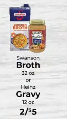 Sunset Foods Swanson Broth or Heinz Gravy offer