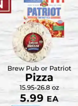 Sunset Foods Brew Pub or Patriot Pizza offer