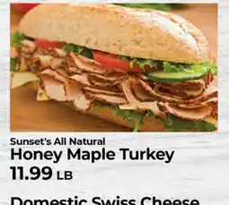 Sunset Foods Sunset's All Natural Honey Maple Turkey offer