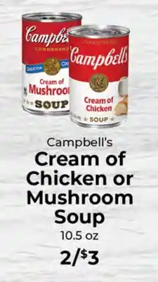 Sunset Foods Campbell's Cream of Chicken or Mushroom Soup offer