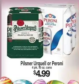 Angelo Caputo's Fresh Market Pilsner Urquell or Peroni offer