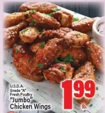 Angelo Caputo's Fresh Market U.S.D.A. Grade A Fresh Poultry Jumbo Chicken Wings offer
