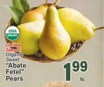 Angelo Caputo's Fresh Market Organic Sweet Abate Fetel Pears offer