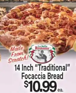 Angelo Caputo's Fresh Market 14 Inch Traditional Focaccia Bread offer