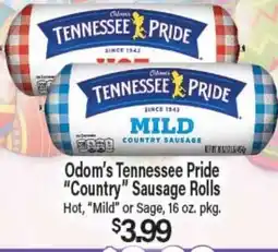 Angelo Caputo's Fresh Market Odom's Tennessee Pride Country Sausage Rolls offer