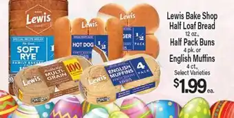 Angelo Caputo's Fresh Market Lewis Bake Shop Half Loaf Bread, Half Pack Buns, English Muffins offer