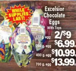 Angelo Caputo's Fresh Market Excelsior Chocolate Eggs With Toys offer
