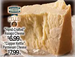 Angelo Caputo's Fresh Market Hand-Crafted Asiago Cheese, Copper Kettle Parmesan Cheese offer