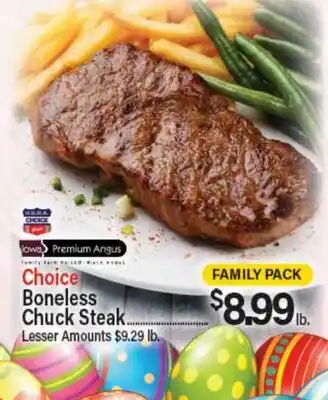 Angelo Caputo's Fresh Market Choice Boneless Chuck Steak offer