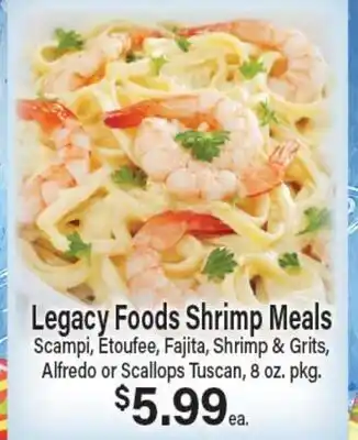 Angelo Caputo's Fresh Market Legacy Foods Shrimp Meals offer