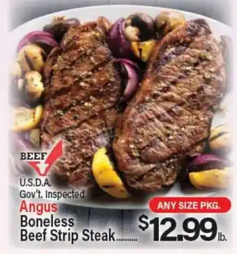 Angelo Caputo's Fresh Market Angus Boneless Beef Strip Steak offer
