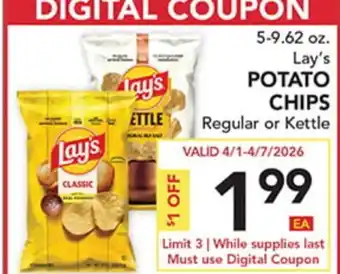 Pete's Fresh Market 5-9.62 oz. Lay's POTATO CHIPS offer