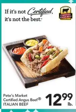 Pete's Fresh Market Pete's Market Certified Angus Beef ITALIAN BEEF offer