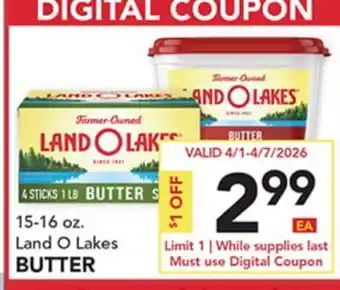 Pete's Fresh Market 15-16 oz. Land O Lakes BUTTER offer